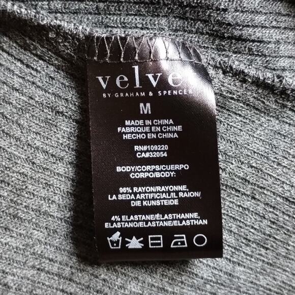 Velvet Marks & Spencer Anthropologie NWT Gray Waffle Knit Chrissy Tunic Dress M - Picture 8 of 13